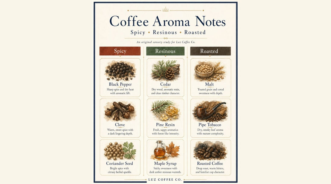 Medium-dark roast coffee guide from Luz Coffee Co