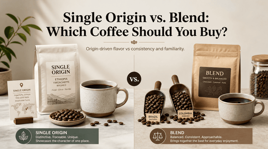 Single origin coffee vs blend guide from Luz Coffee Co