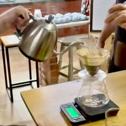 Whole bean medium dark roast coffee for French press