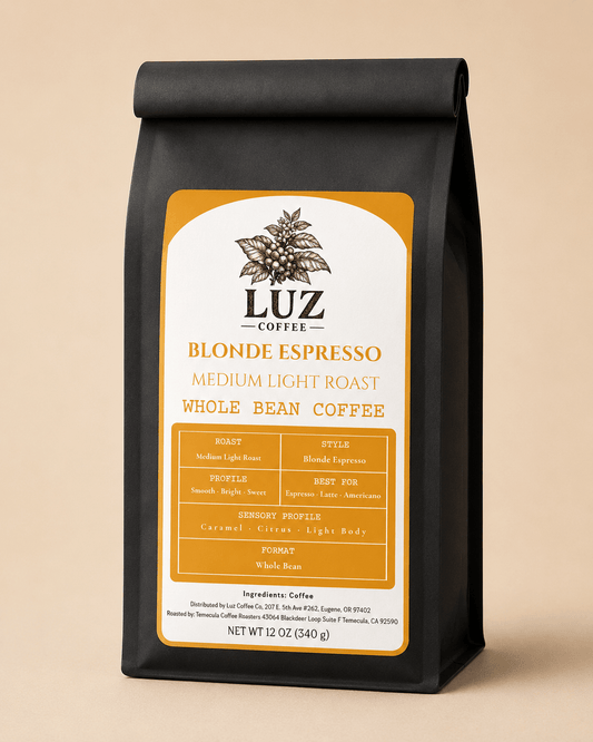 Blonde Espresso Coffee | Medium - Light Roast - Luz Coffee Co