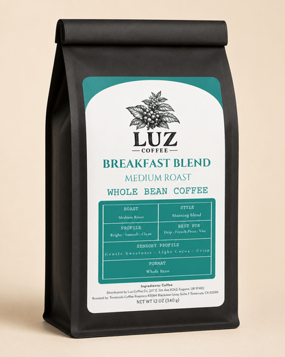Breakfast Blend Plus Coffee | Medium Roast - Luz Coffee Co