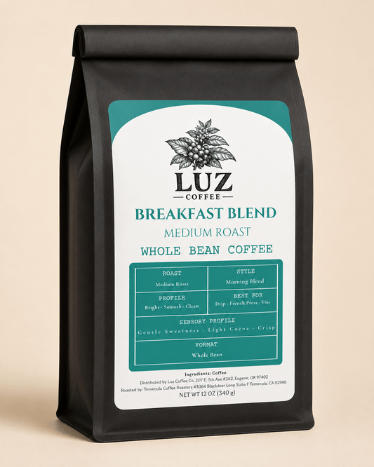 Breakfast Blend Plus Coffee | Medium Roast - Luz Coffee Co