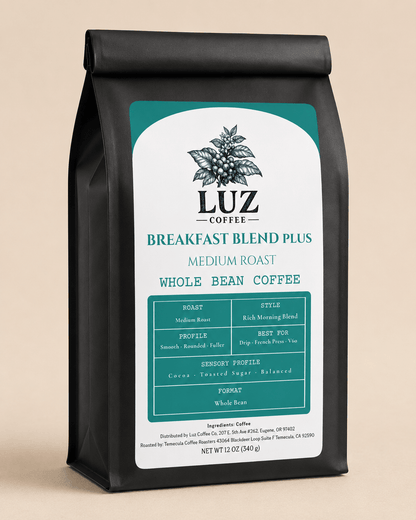 Breakfast Blend Coffee | Medium Roast - Luz Coffee Co