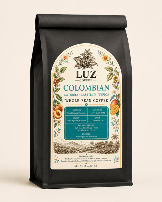 Colombian Single Origin | Medium Roast Whole Bean Coffee - Luz Coffee Co