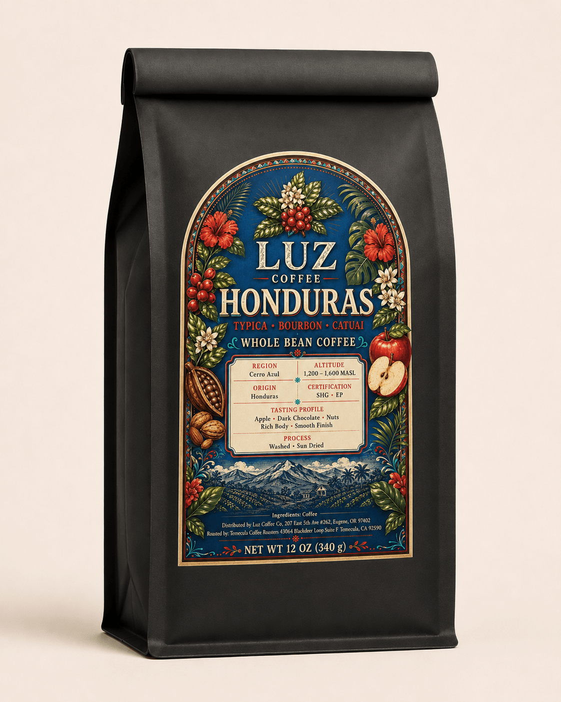 Honduras Single Origin Coffee | Medium - Dark Roast - Luz Coffee Co
