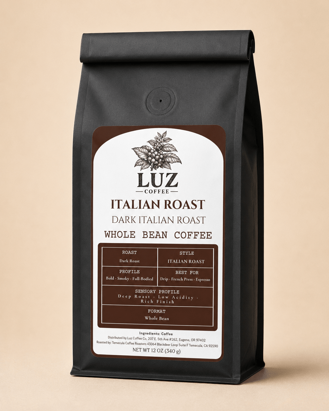 Italian Roast Coffee | Dark Italian Roast - Luz Coffee Co
