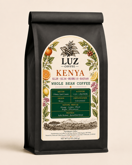 Kenya Single Origin Coffee | Medium - Light Roast - Luz Coffee Co
