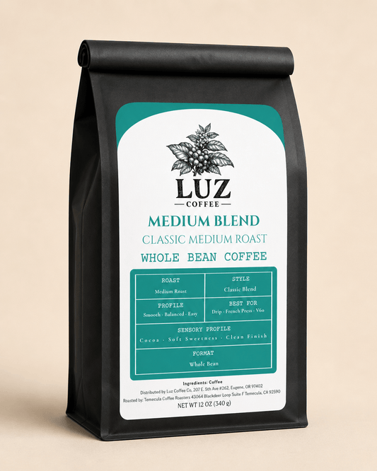 Medium Roast Coffee Blend | Luz Coffee Co - Luz Coffee Co