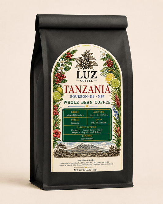 Tanzania Single Origin Coffee | Medium - Light Roast - Luz Coffee Co
